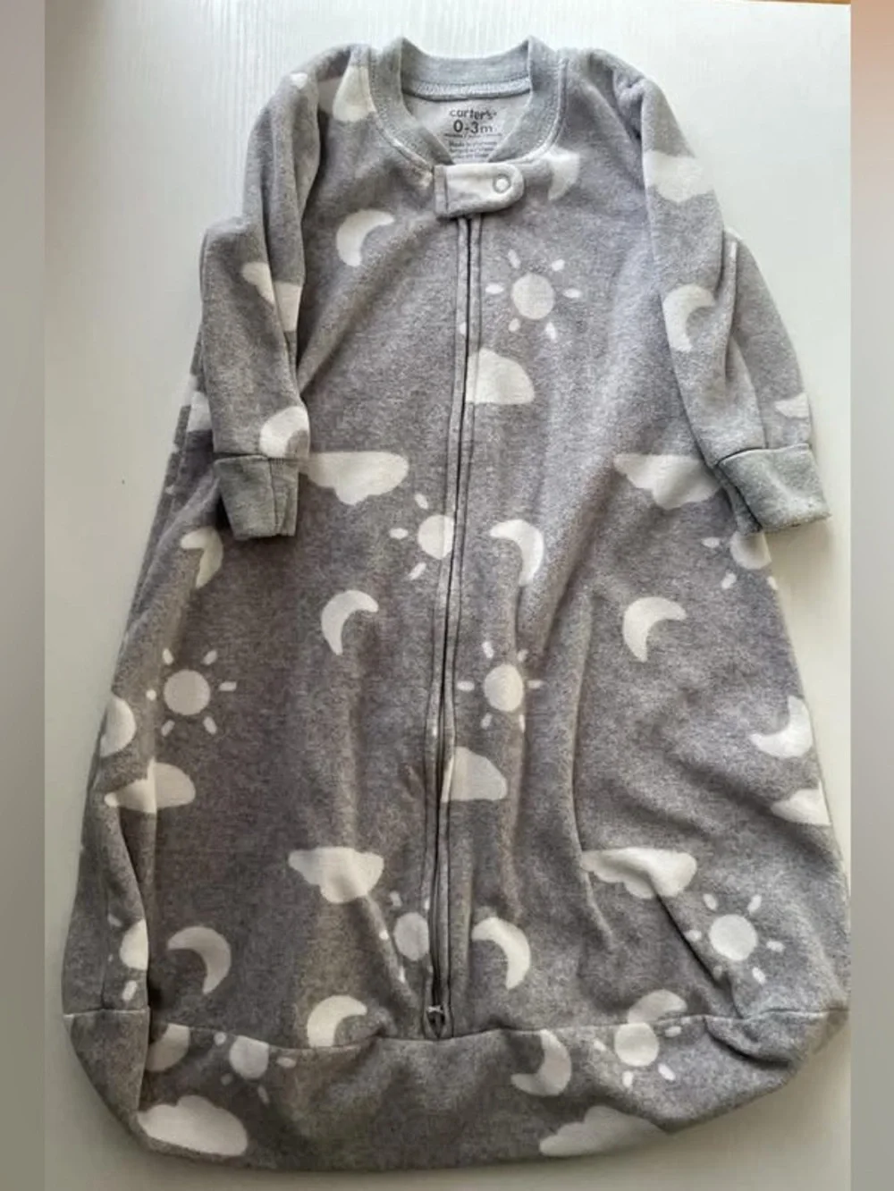 Carter's Gray Moon & Sun Fleece Sleep Sack